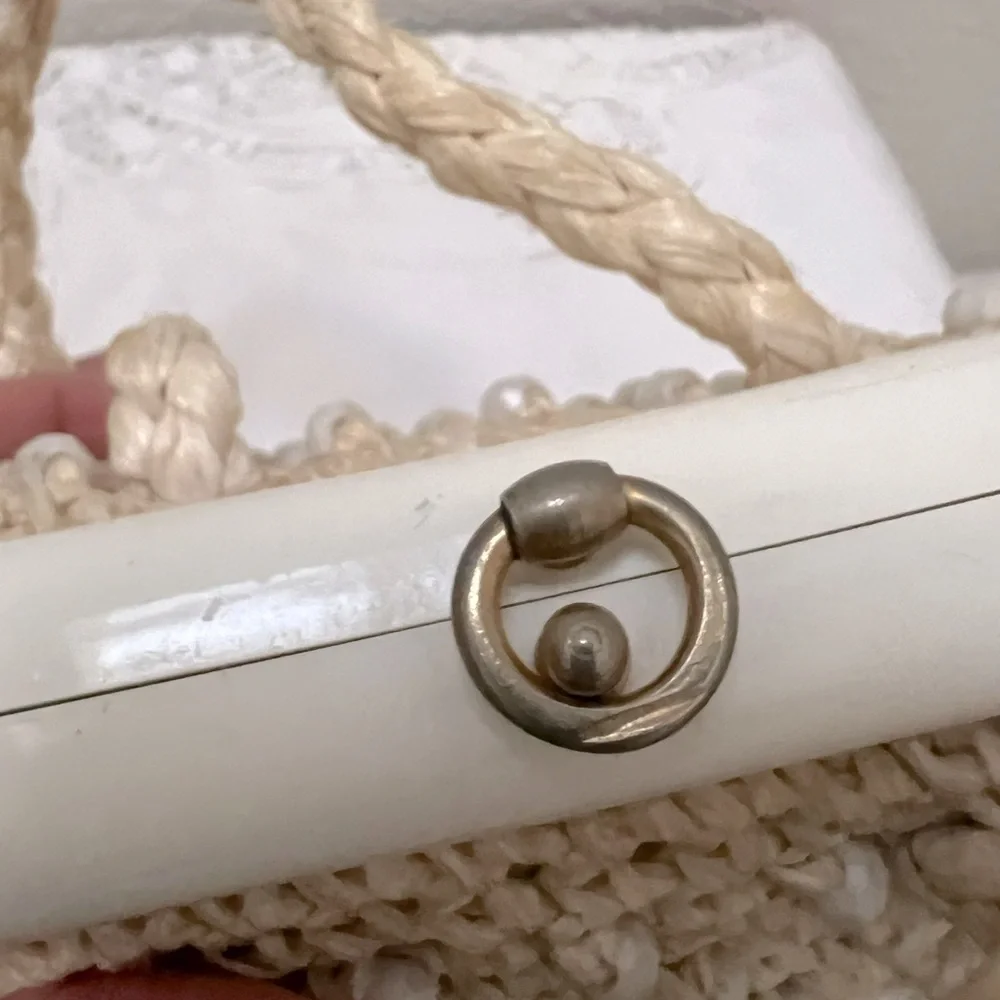 Vintage Raffia and Beads Handle Bag - Picture 10 of 12